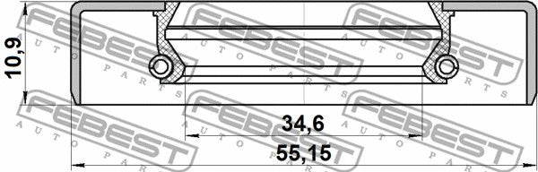 FEBEST 1997-2008 INFINITI QX4 Drive Shaft Oil Seal 95GDS-36551111X