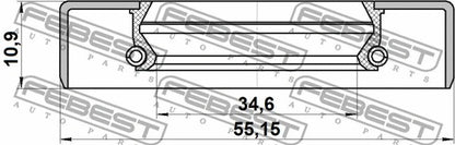 FEBEST 1997-2008 INFINITI QX4 Drive Shaft Oil Seal 95GDS-36551111X