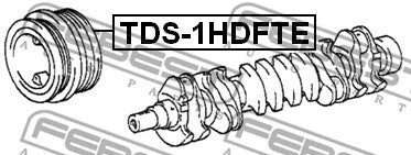 Toyota LandCruiser 100 70 Series Crankshaft Pulley FEBEST TDS-1HDFTE 13408-17030