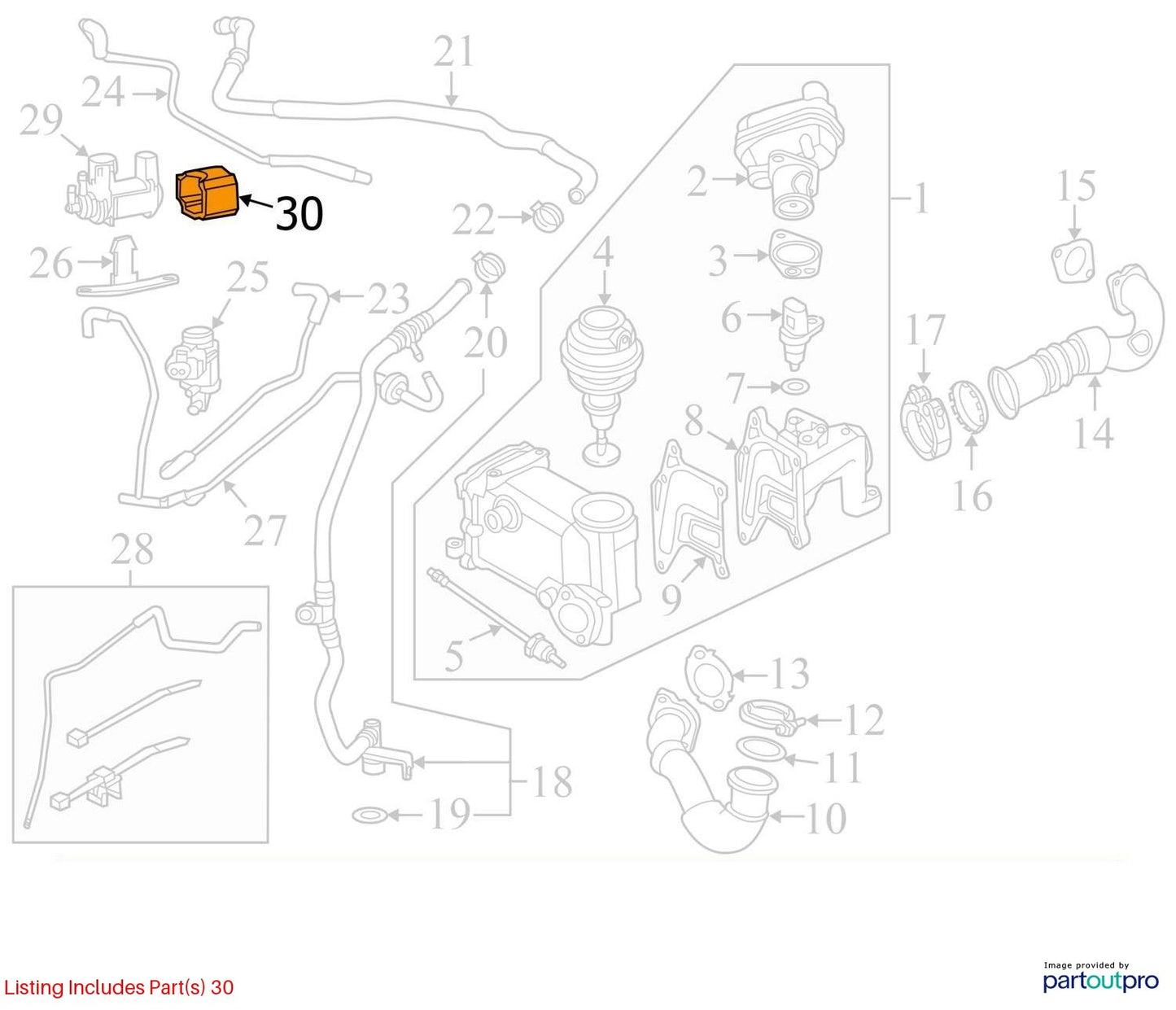 2013-2015 Audi A6 Mounting COOLER DIESEL 059906629D