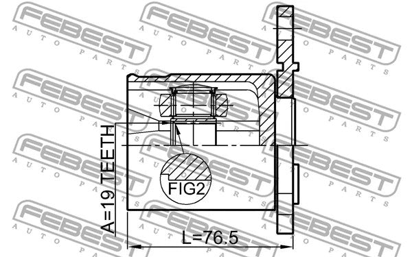 FEBEST 2013-2019 Buick Encore Joint Kit Drive Shaft 1811-MOKR
