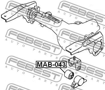 FEBEST 1991-2001 Mitsubishi Montero Front Differential Mount Bushing MAB-043