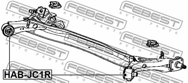 FEBEST Honda REAR CROSSMEMBER BUSHING - HAB-JC1R