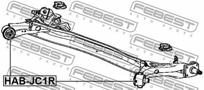 FEBEST Honda REAR CROSSMEMBER BUSHING - HAB-JC1R