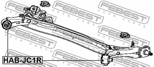 FEBEST Honda REAR CROSSMEMBER BUSHING - HAB-JC1R