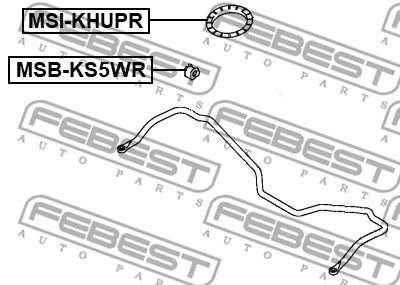 FEBEST MITSUBISHI Rear Stabilizer Bar Bush MSB-KS5WR