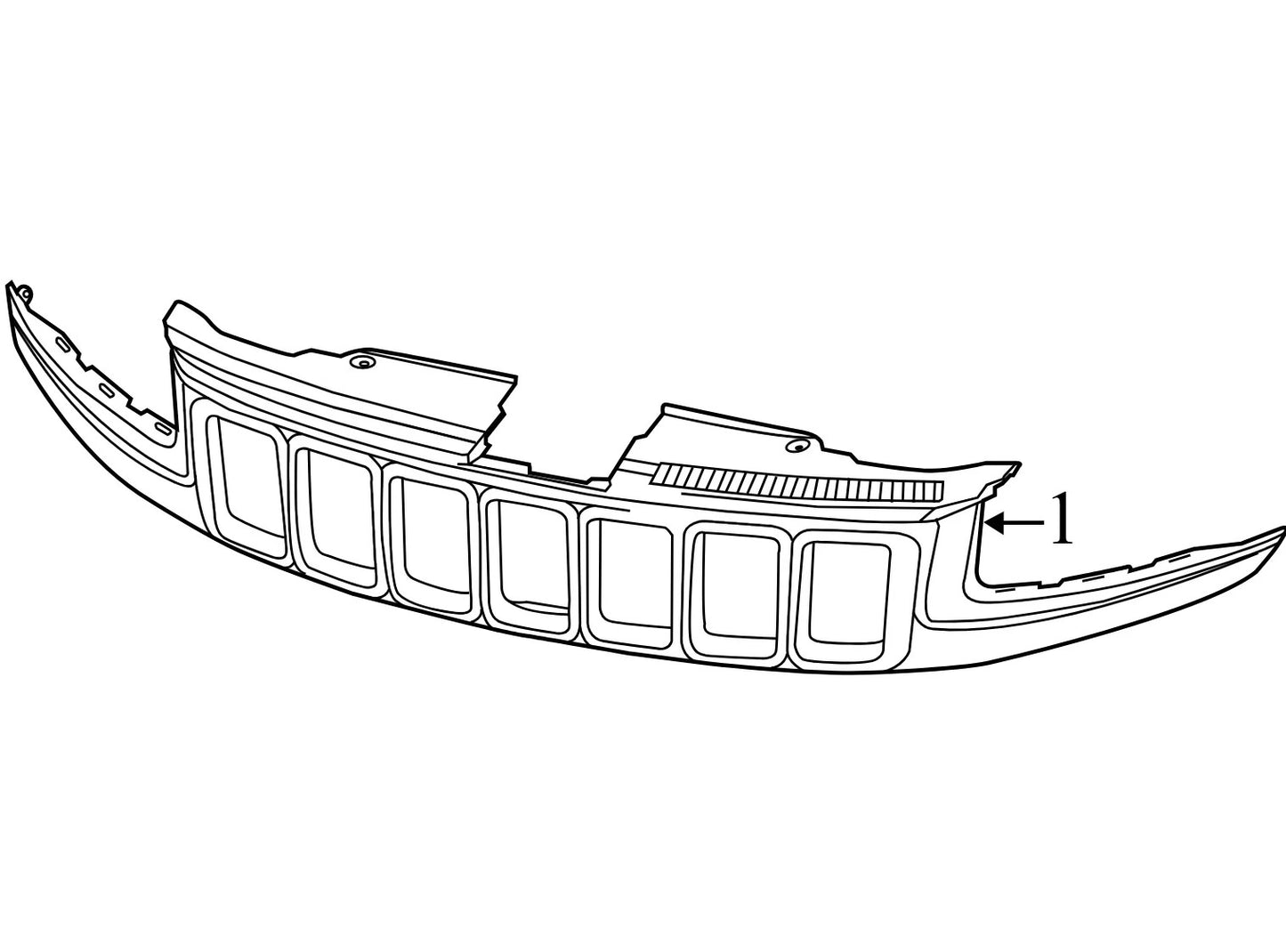 2015 Jeep Grand Cherokee Front Grille Used OEM 5RM46TZZAA