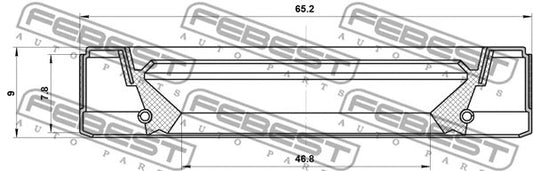 FEBEST 2012 Land Rover Range Rover Evoque Drive Shaft Oil Seal 95GEY-48650809C