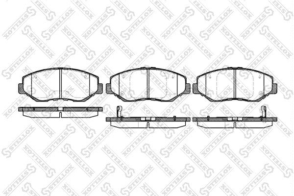 STELLOX 2003-2011 Honda CR-V Front Pad Set (Without Shim) 06450-SCV-A01
