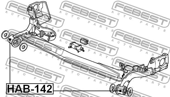 FEBEST 2007-2008 Honda Fit Rear Crossmember Bushing HAB-142