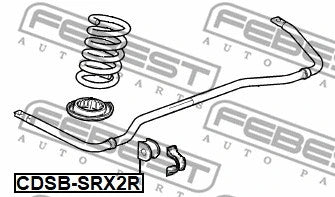 FEBEST General Motors Rear Stabilizer Bar Bush CDSB-SRX2R