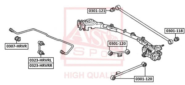 FEBEST 2023 Honda HR-V Rear Rubber Bushing 0323-HRVRR