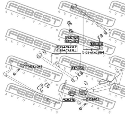 FEBEST LIFAN Caster Shim, Axle Beam 6532-001