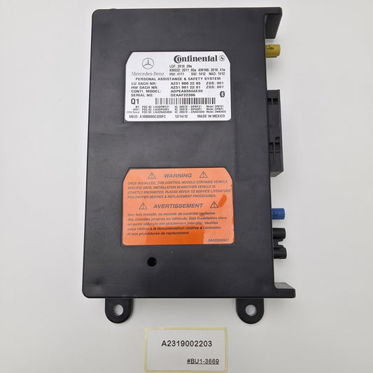 2014 Mercedes-Benz C250 Telephone Control Unit A2319002203