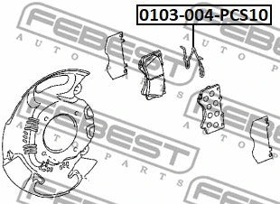 FEBEST TOYOTA Spring Disc Brake Pad 0103-004-PCS10