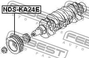 FEBEST 1998-2008 Nissan Frontier Harmonic Balancer Crankshaft Pulley NDS-KA24E