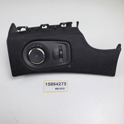 2010-2016 Cadillac SRX Front Dash Headlight Control Switch Trim 15894273