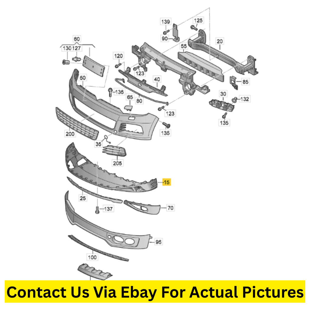 2012 Volkswagen Touareg Front Bumper Lower Spoiler Used OEM 7P6807061E