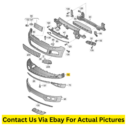2012 Volkswagen Touareg Front Bumper Lower Spoiler Used OEM 7P6807061E