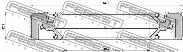 FEBEST Toyota Oil Seal Transaxle Case 95QAY-37541313C