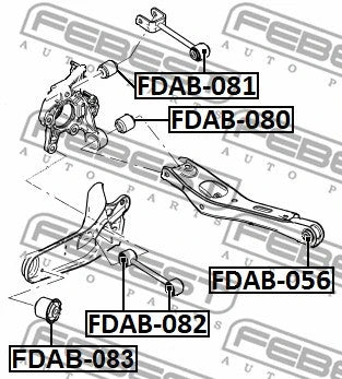 FEBEST 2002-2011 Ford Explorer Rear Knuckle Lower Bushing FDAB-080