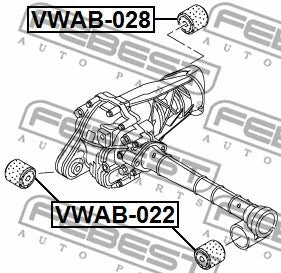 FEBEST 2007-2015 Audi Q7 Differential Mount Bushing VWAB-028
