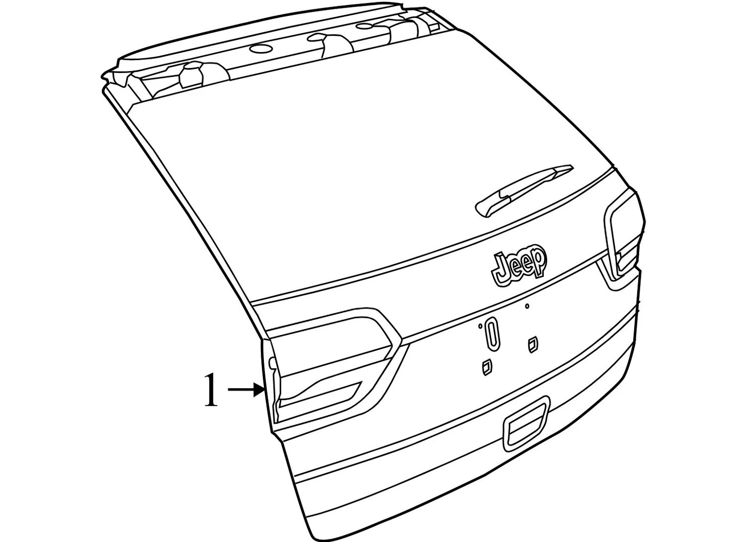 2015 Jeep Grand Cherokee Liftgate Used OEM 68154524AB