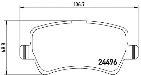 BREMBO 2013-2015 Land Rover LR2 Disc Brake Pad Set P86021