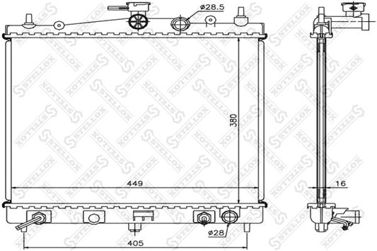 STELLOX NISSAN Radiator - 21460-9U00A