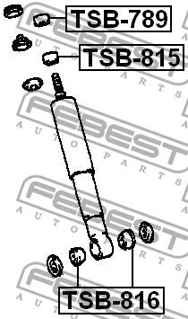 FEBEST 2005-2016 Toyota Hiace Rear Shock Absorber Bushing TSB-816