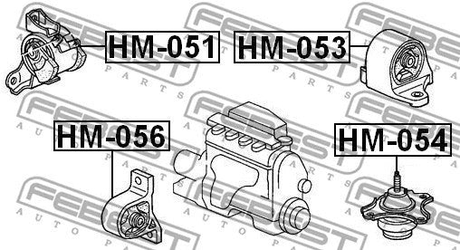 FEBEST 2001-2005 Honda Civic Front Engine Mount AT HM-056
