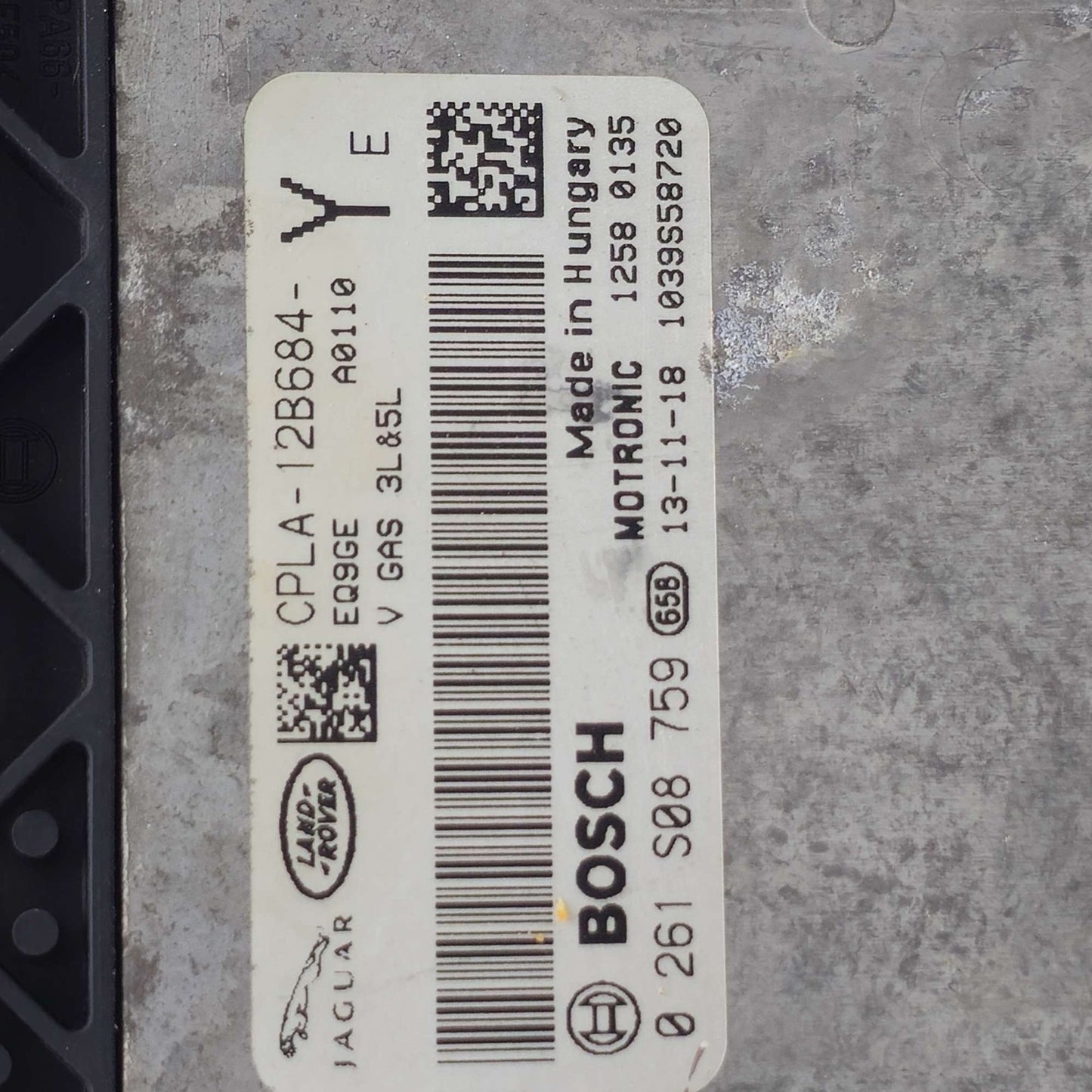 2013-2017 Jaguar XF Engine ECM Control Module 3.0L CPLA12B684YE