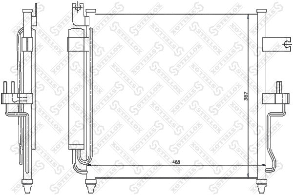 STELLOX 1999-2005 Hyundai Accent Air Conditioning Condenser 9760625600
