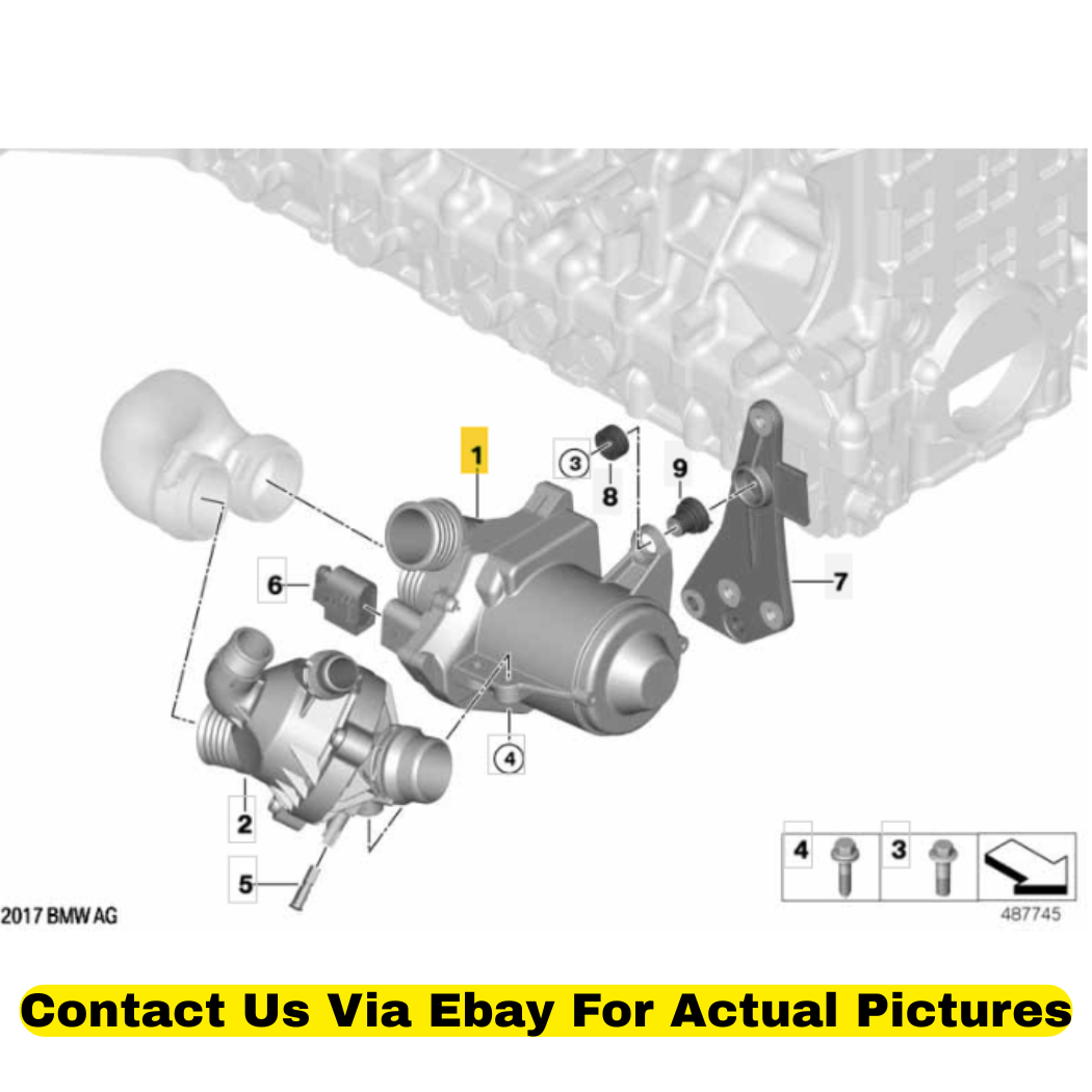 2012 BMW X6 Electric Coolant Pump Used OEM 11515A05704