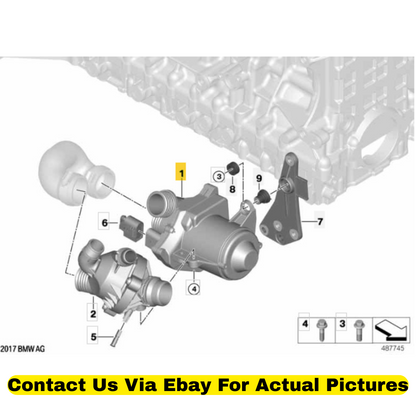 2012 BMW X6 Electric Coolant Pump Used OEM 11515A05704