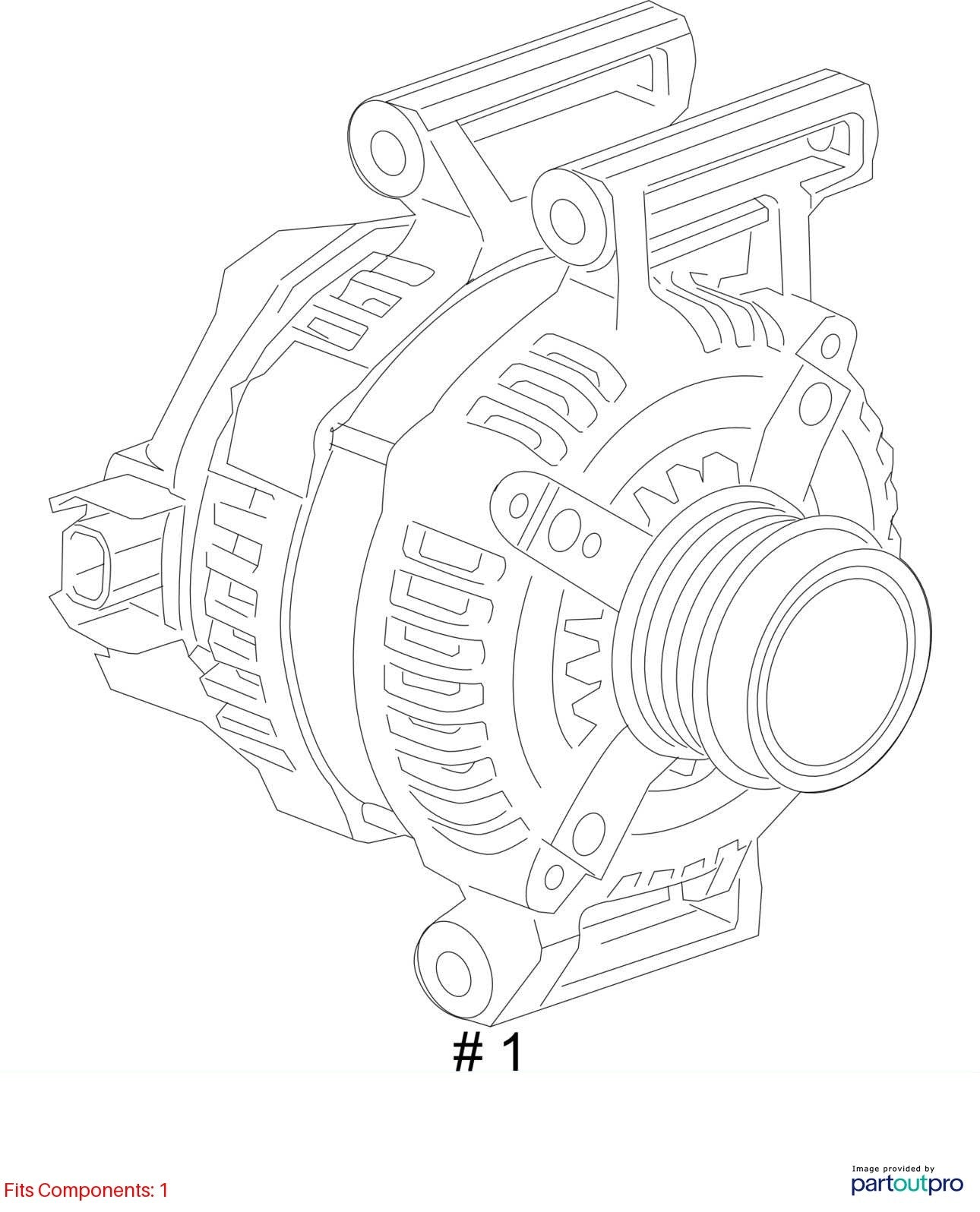 2018 Cadillac CTS Generator (Alternator) Used OEM 23272782