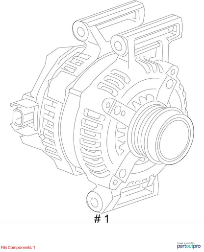2018 Cadillac CTS Generator (Alternator) Used OEM 23272782