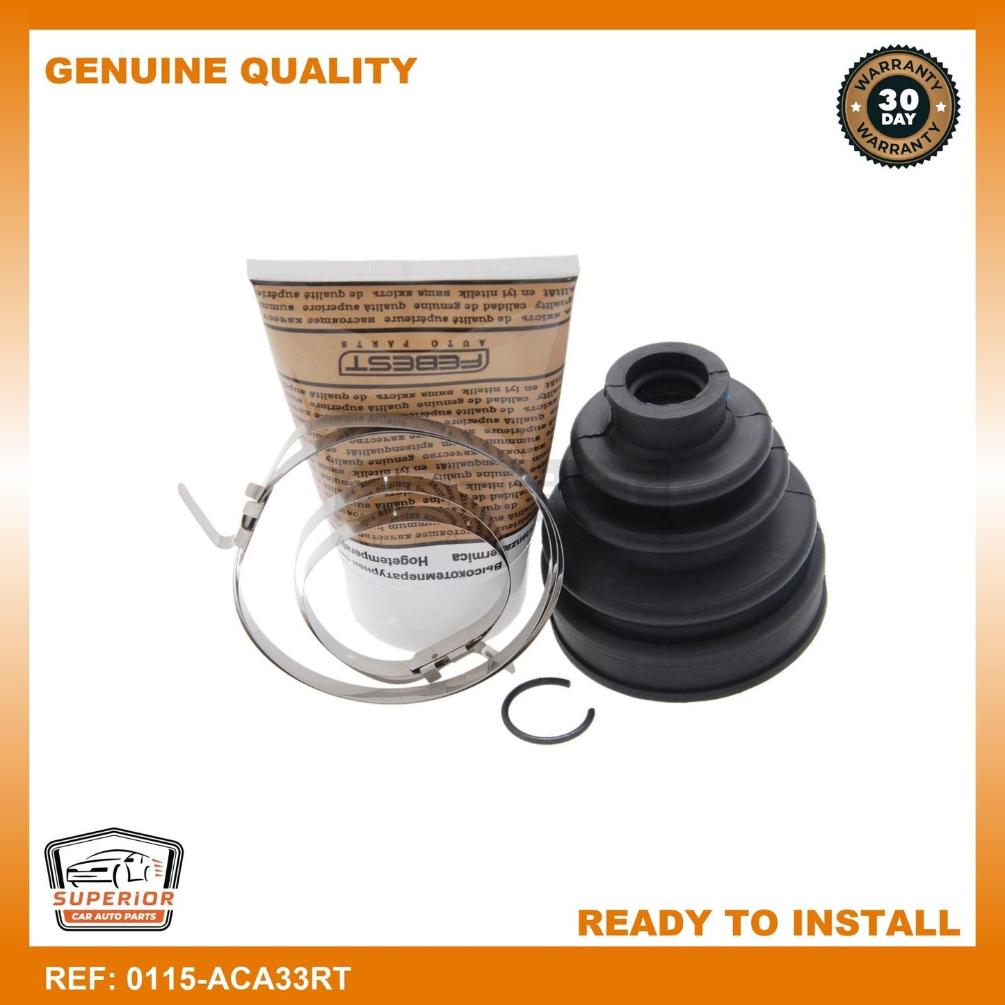 FEBEST 2006-2012 Toyota RAV4 Boot Inner CV Joint Kit 0115-ACA33RT