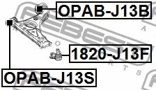 FEBEST 2017-2021 Buick Encore Rear Bushing Front Lower Control Arm OPAB-J13B