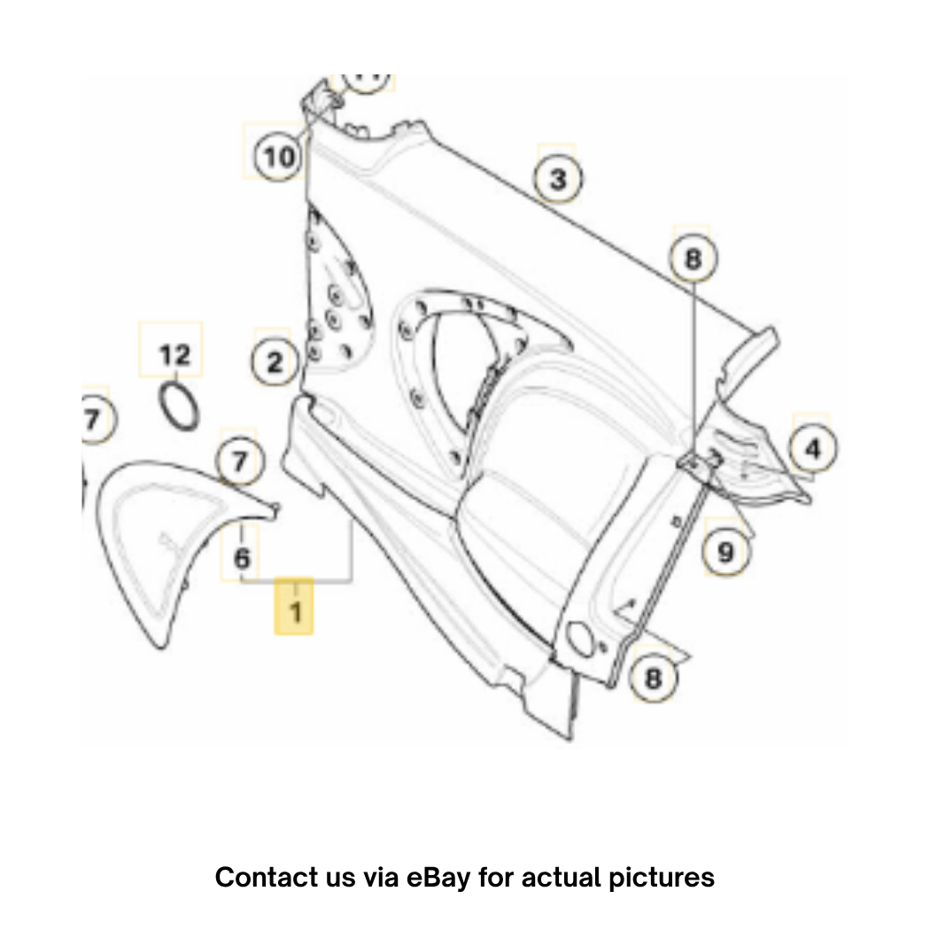 2010-2012 Mini Cooper Rear Left Lateral Trim Panel USED OEM 51432756047