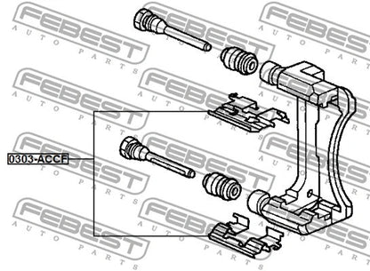 FEBEST 2003-2008 Honda Accord Disc Brake Clip Set 0303-ACCF