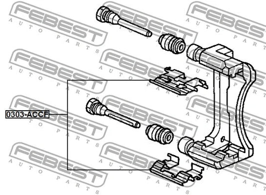 FEBEST 2003-2008 Honda Accord Disc Brake Clip Set 0303-ACCF