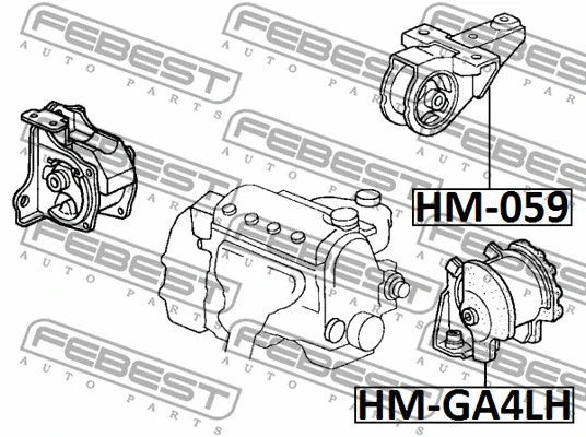 FEBEST Honda LEFT ENGINE MOUNT - HM-GA4LH