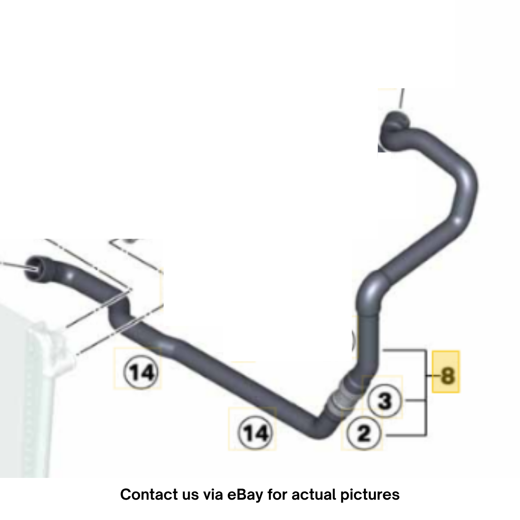 2011-2015 Mini Cooper Lower Radiator Coolant Hose Used OEM 17122754247