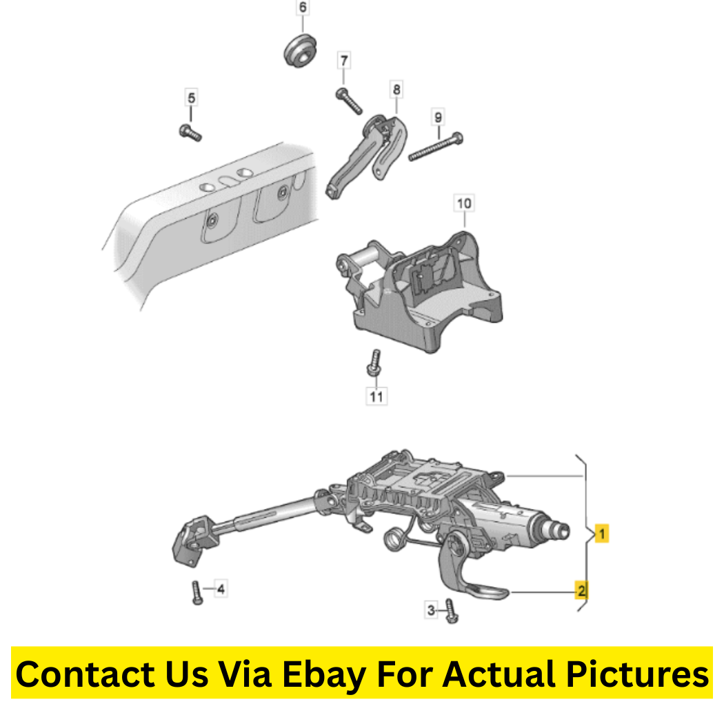 2017 Volkswagen Tiguan Steering Column Used OEM 5N1419502M