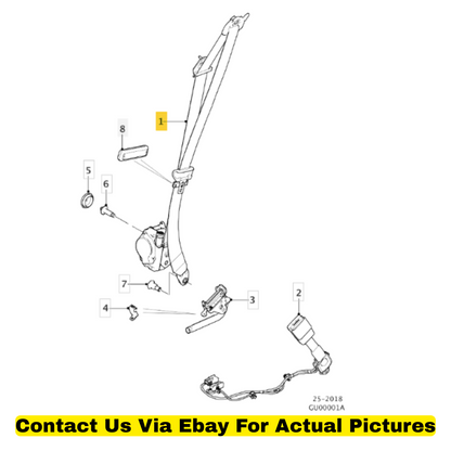2018 Jaguar F-Pace LH Seatbelt Used OEM T4A11101PVJ