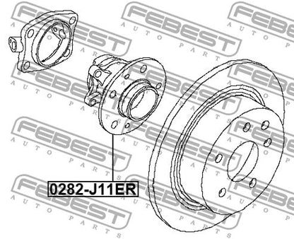 FEBEST NISSAN Rear Wheel Hub 0282-J11ER