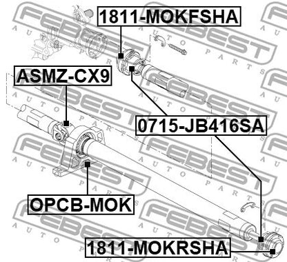 FEBEST 2013-2021 Chevrolet Trax Drive Shaft Bearing OPCB-MOK