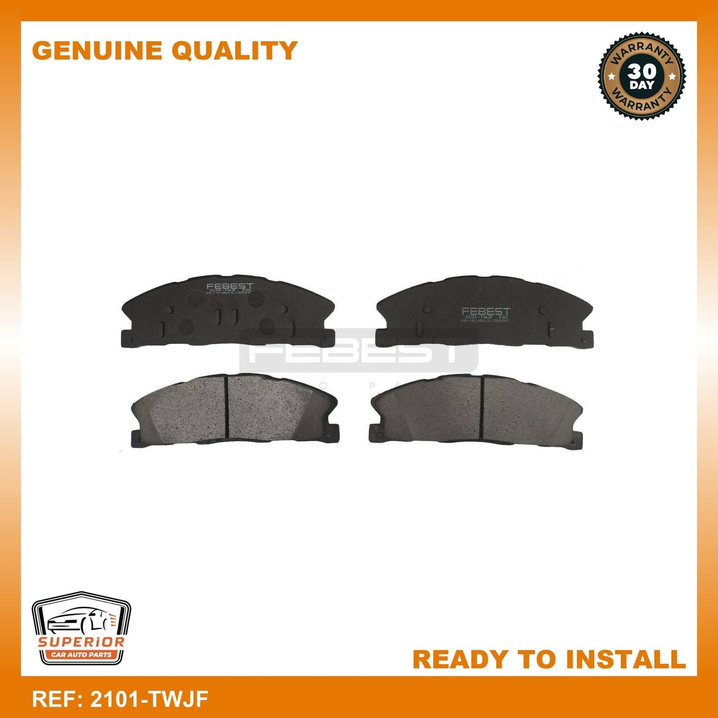 FEBEST 2011-2019 Ford Explorer Brake Pad Set 2101-TWJF