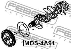FEBEST 2007-2012 Mitsubishi Lancer Crankshaft Pulley MDS-4A91